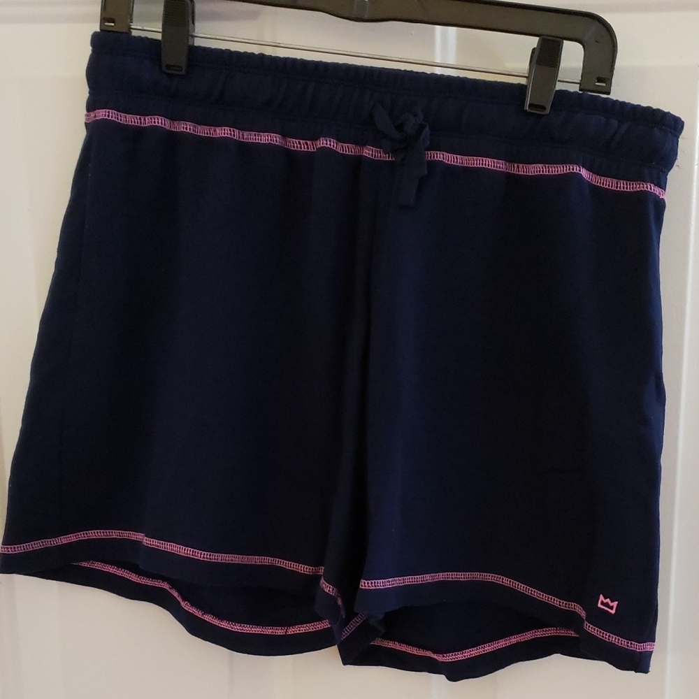 Crown & Ivy Blue and Pink Athletic Shorts Relaxed Fit